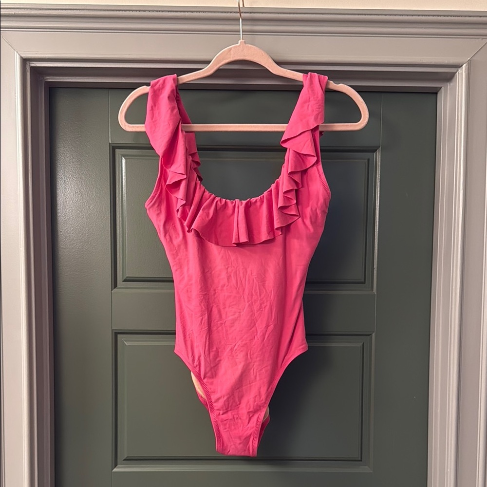 Pink Ruffled Swimsuit